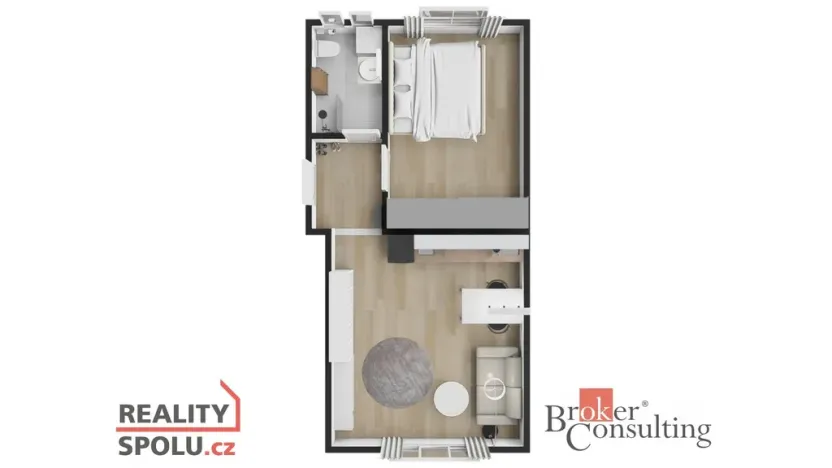 Pronájem bytu 2+kk, Liberec - Liberec I-Staré Město, nám. Žižkovo, 45 m2