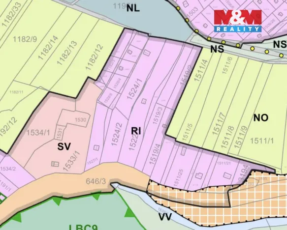 Prodej zahrady, Želešice, 1635 m2