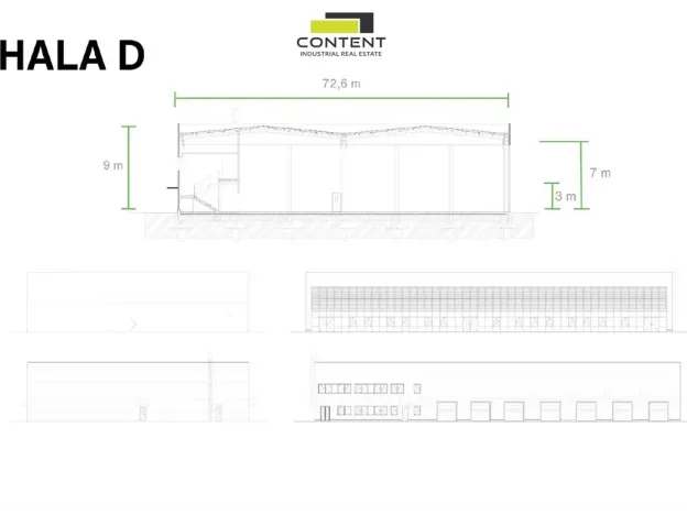 Pronájem výrobních prostor, Zlín, Rybníky V, 2200 m2
