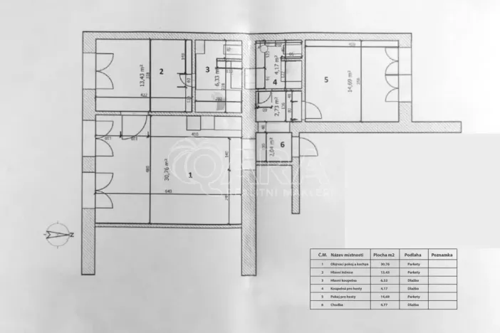 Pronájem bytu 3+kk, Praha - Nové Město, Soukenická, 71 m2