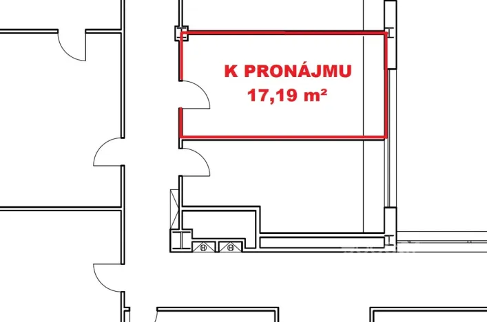 Pronájem kanceláře, Praha - Libeň, Sokolovská, 17 m2