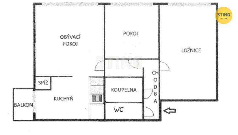 Prodej bytu 3+1, Ostrava, Výškovická, 64 m2