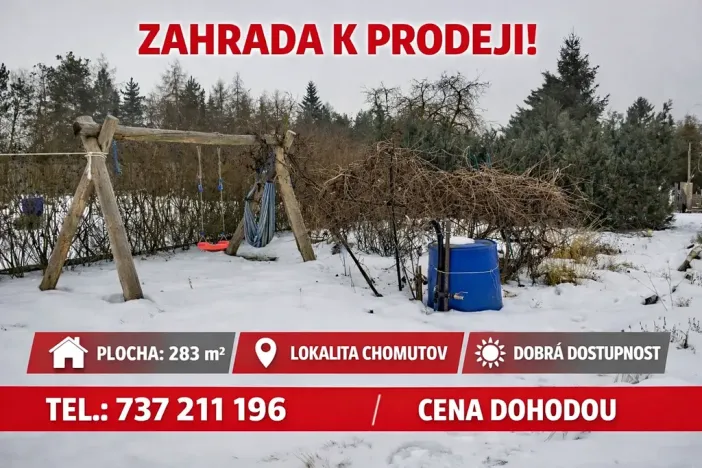 Prodej zahrady, Chomutov, Pražská, 283 m2