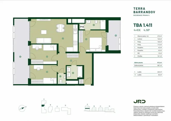 Prodej bytu 4+kk, Praha - Hlubočepy, Silurská, 97 m2