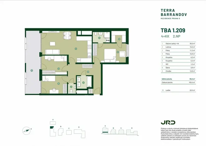 Prodej bytu 4+kk, Praha - Hlubočepy, Silurská, 105 m2