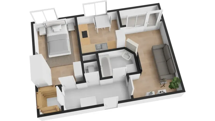 Prodej bytu 2+kk, Klecany, V Honech, 46 m2