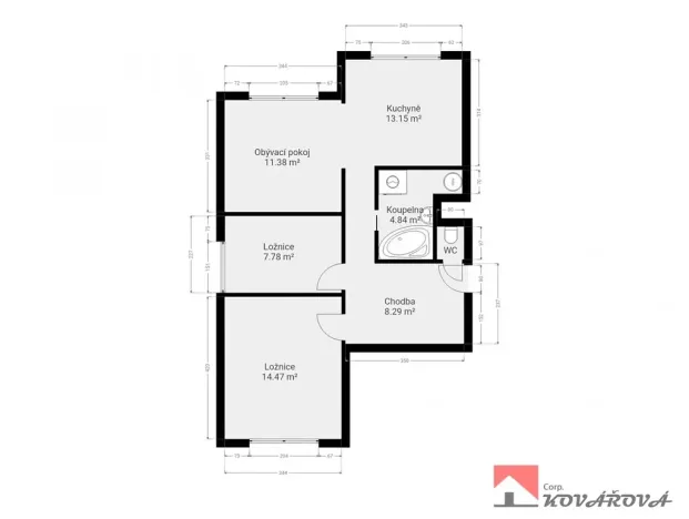 Prodej bytu 3+kk, Roudnice nad Labem, 62 m2
