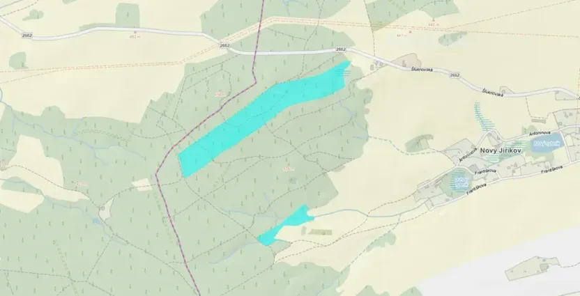 Prodej lesa, Jiříkov, 126160 m2
