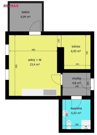 Pronájem bytu 1+kk, Poděbrady, Lidická, 37 m2