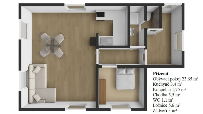 Prodej rodinného domu, Třebotov, Na Potoce, 107 m2