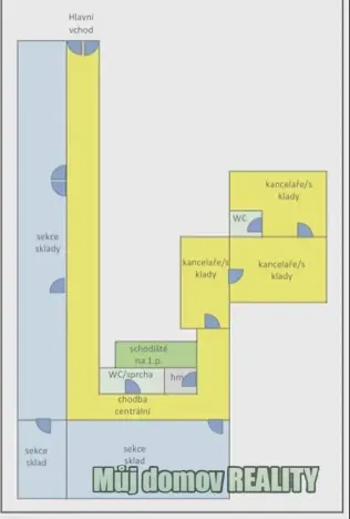 Pronájem skladu, Praha - Běchovice, Dolnopočernická, 373 m2