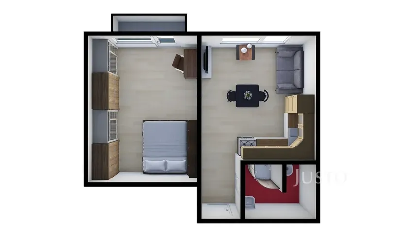 Pronájem bytu 1+1, Písek, nábřeží 1. máje, 36 m2