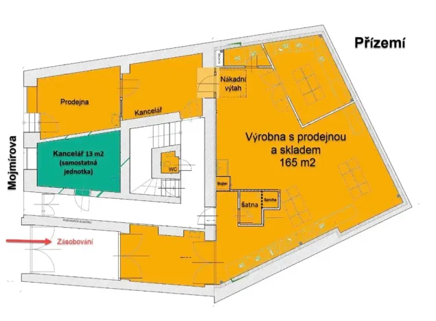 Pronájem kanceláře, Praha - Nusle, Mojmírova, 14 m2
