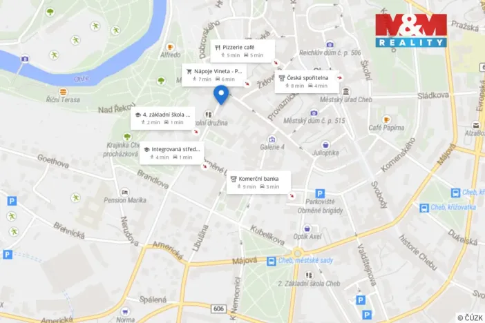 Prodej bytu 1+kk, Cheb, Hradební, 23 m2