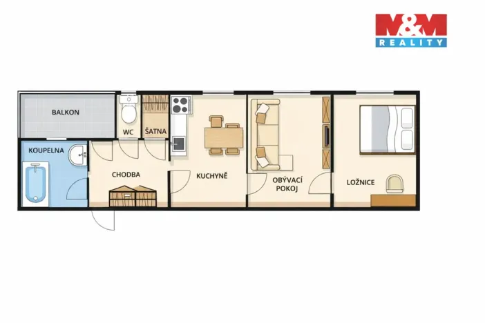 Prodej bytu 2+1, Přerov - Přerov I-Město, Husova, 51 m2