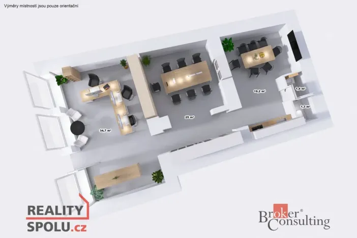 Pronájem kanceláře, Jablonec nad Nisou, 88 m2