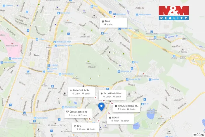 Prodej bytu 2+kk, Most, Višňová, 40 m2