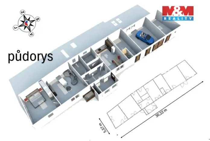 Prodej rodinného domu, Kořenice, 76 m2
