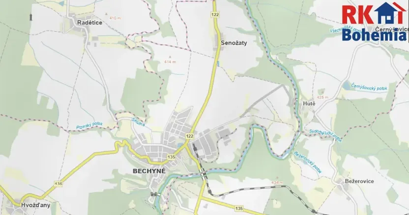 Prodej pozemku pro bydlení, Bechyně, 2373 m2