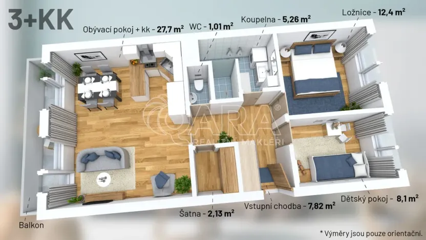 Prodej bytu 3+kk, Praha - Lhotka, Novodvorská, 69 m2