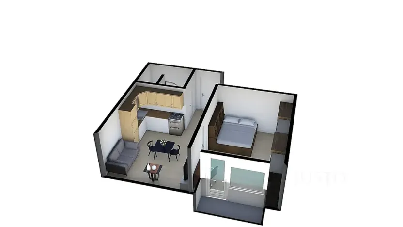 Pronájem bytu 1+1, Písek, nábřeží 1. máje, 36 m2