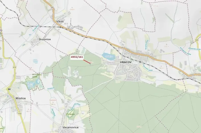 Dražba lesa, Vracov, 1702 m2