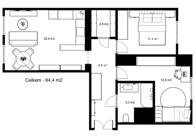 Prodej bytu 3+kk, Praha - Smíchov, Nádražní, 64 m2