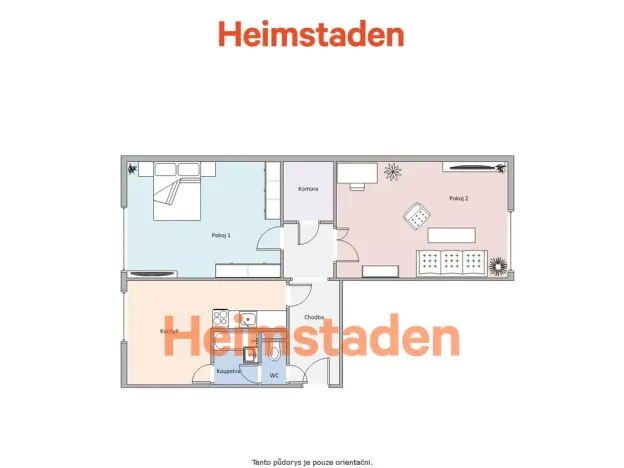 Pronájem bytu 2+1, Frýdek-Místek - Místek, Anenská, 51 m2