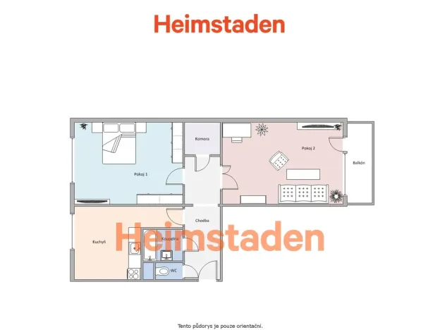 Pronájem bytu 2+1, Frýdek-Místek - Místek, Československé armády, 55 m2