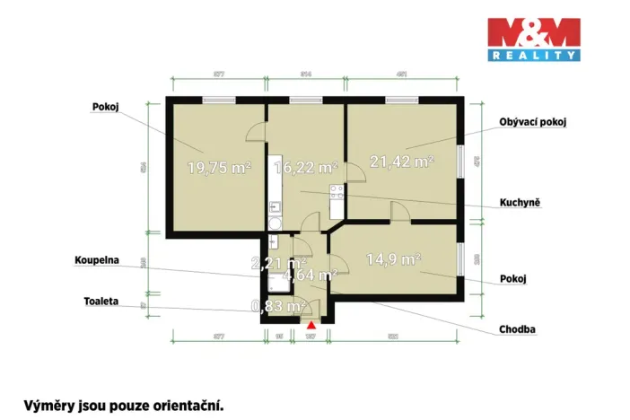Pronájem bytu 3+1, Praha - Libeň, Prosecká, 80 m2