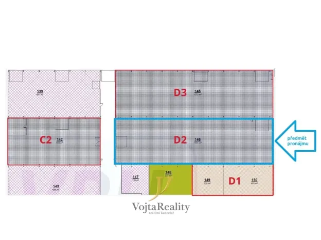 Pronájem výrobních prostor, Olomouc - Chválkovice, 1151 m2