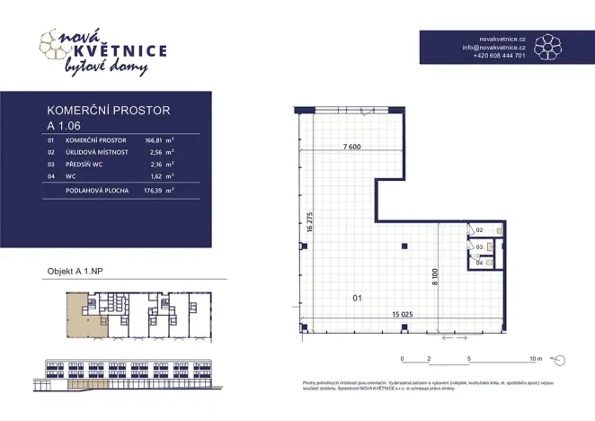 Prodej obchodního prostoru, Květnice, 176 m2