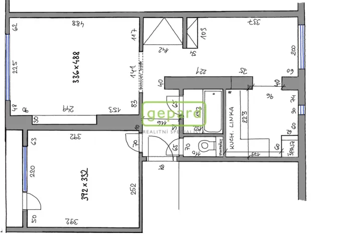 Pronájem bytu 3+kk, Praha, Na Šutce, 51 m2