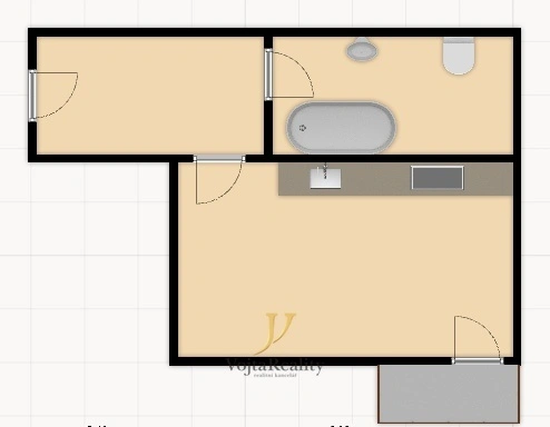 Pronájem bytu 1+kk, Olomouc, Bořivojova, 32 m2