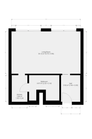 Pronájem bytu 1+kk, Praha - Stodůlky, Nušlova, 35 m2