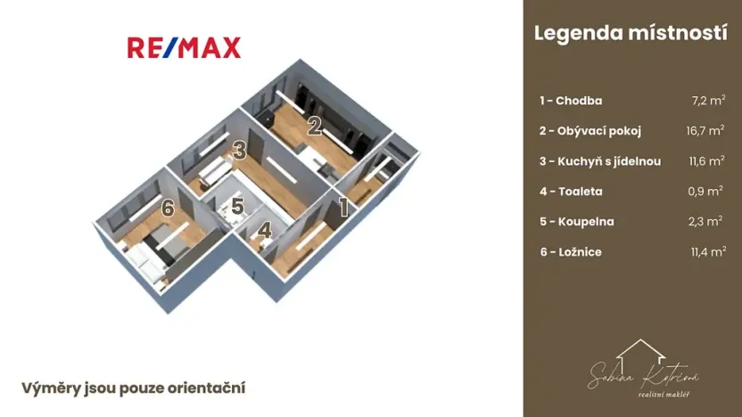 Prodej bytu 2+1, Uničov, Nemocniční, 54 m2