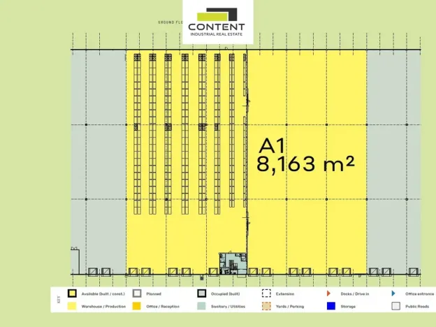 Pronájem skladu, Modřice, Evropská, 4115 m2