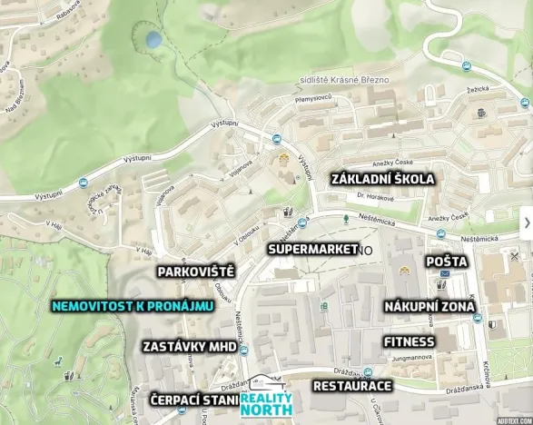 Pronájem bytu 1+kk, Ústí nad Labem, V Oblouku, 31 m2