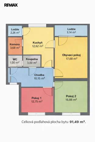 Prodej bytu 3+1, Nové Město na Moravě, Purkyňova, 77 m2