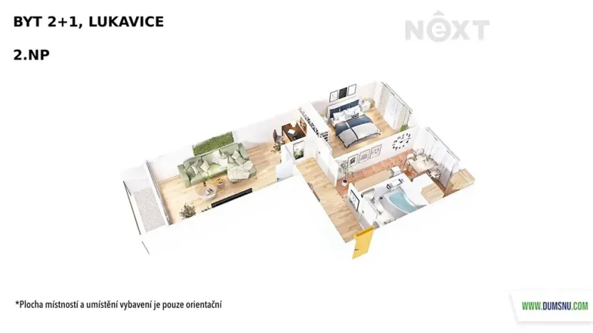 Pronájem bytu 2+1, Lukavice, 64 m2