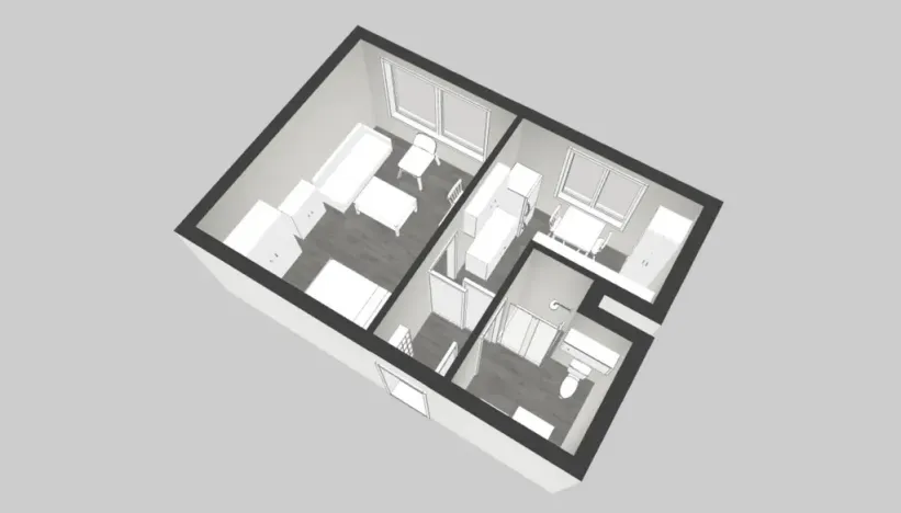Pronájem bytu 1+1, Broumov - Nové Město, U Větrolamu, 36 m2