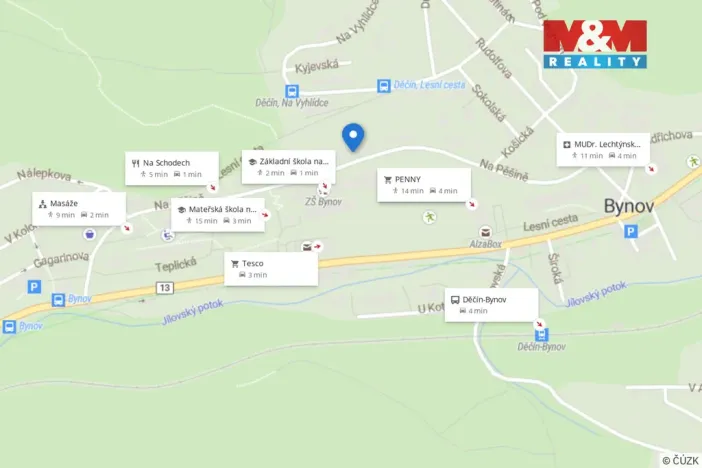 Prodej bytu 2+1, Děčín - Děčín IX-Bynov, Na Pěšině, 63 m2