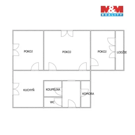 Pronájem bytu 3+1, Svitavy - Lány, Svitavská, 66 m2