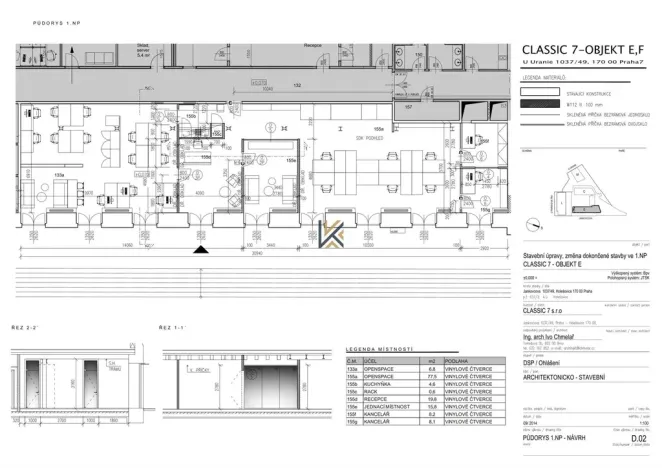 Pronájem obchodního prostoru, Praha - Holešovice, Jankovcova, 237 m2
