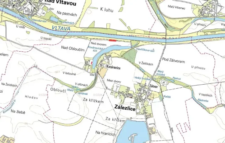 Prodej zahrady, Zálezlice, 1857 m2