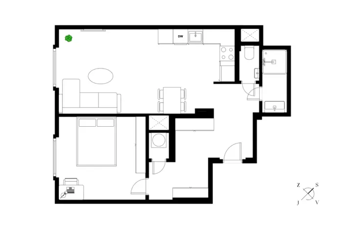 Prodej bytu 2+kk, Praha - Vršovice, Ruská, 54 m2