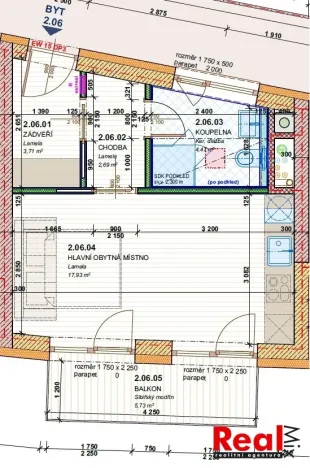 Pronájem bytu 1+kk, Brno - Přízřenice, Moravanská, 35 m2