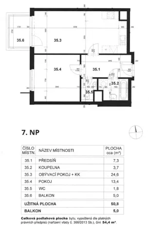 Prodej bytu 2+kk, Praha - Holešovice, Na Maninách, 54 m2