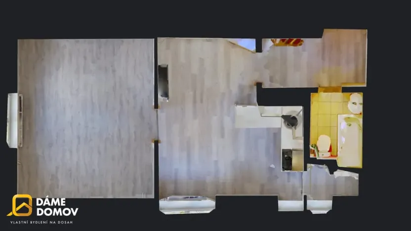 Pronájem bytu 2+kk, Uherský Brod, Horní Valy, 45 m2