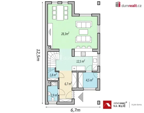 Prodej domu na klíč, Uherský Brod - Těšov, Losy, 123 m2